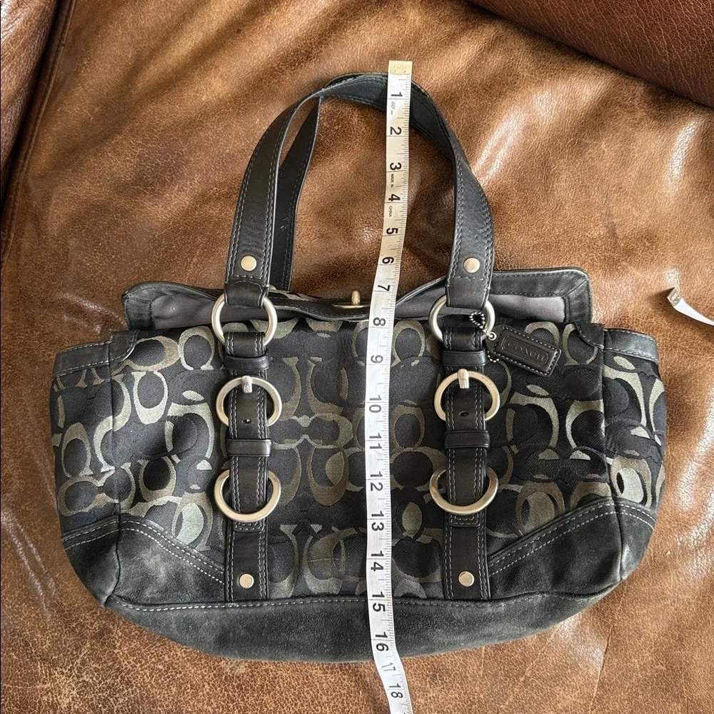 Coach Y2K Hobo Chelsea Signature Jacquard Leather Suede Shoulder Bag hobo